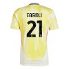 Maillot de Supporter Juventus Fagioli 21 Extérieur 2024-25 Pour Homme